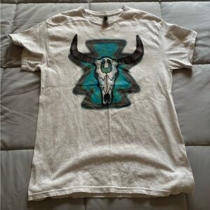 Gildan Cream Short Sleeve Tees with Graphic Design